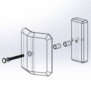135º Outside Angle Mall Glass Clamps. #3
